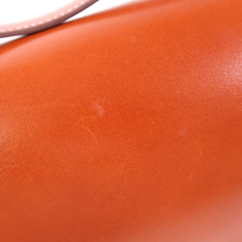 HERMES Box Calf皮革Constance 24銀扣肩背袋Brique-18