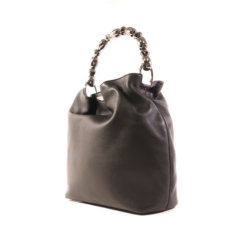Dior 牛皮皮革Maris Pearl銀扣手挽袋-2