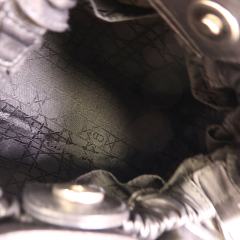 Dior 牛皮皮革Maris Pearl銀扣手挽袋-4