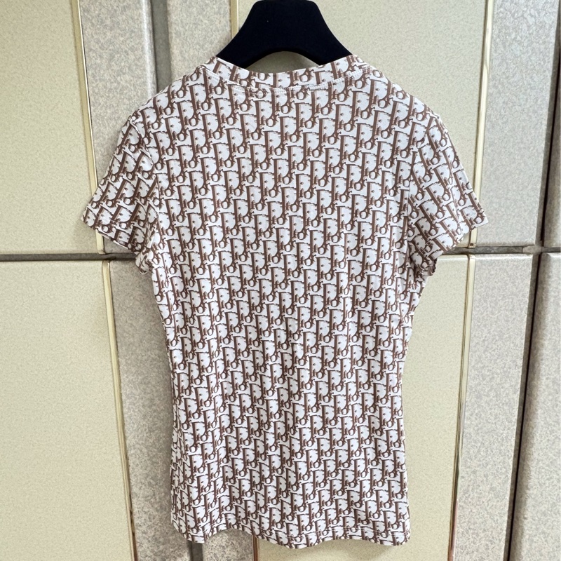 全新Christian Dior正品滿版Logo棉質上衣 38號-8