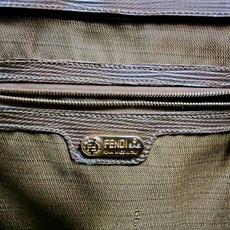 Fendi 芬迪 咖啡色托特包-8