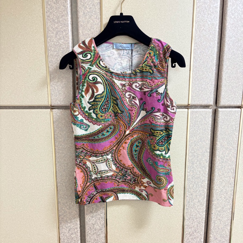 全新義大利精品Blumarine正品viscose彈性上衣 XS-M可穿-0