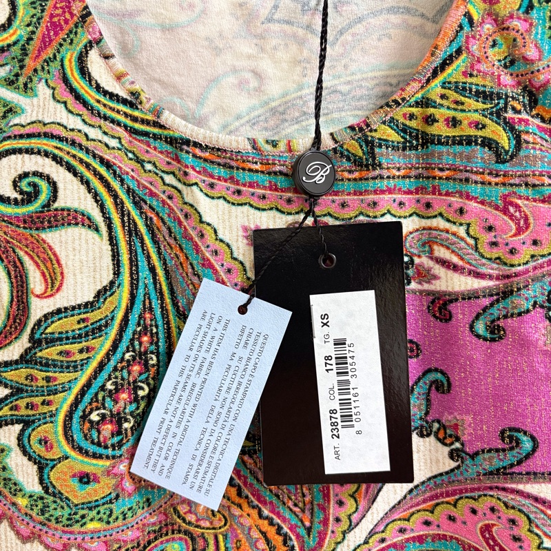 全新義大利精品Blumarine正品viscose彈性上衣 XS-M可穿-2