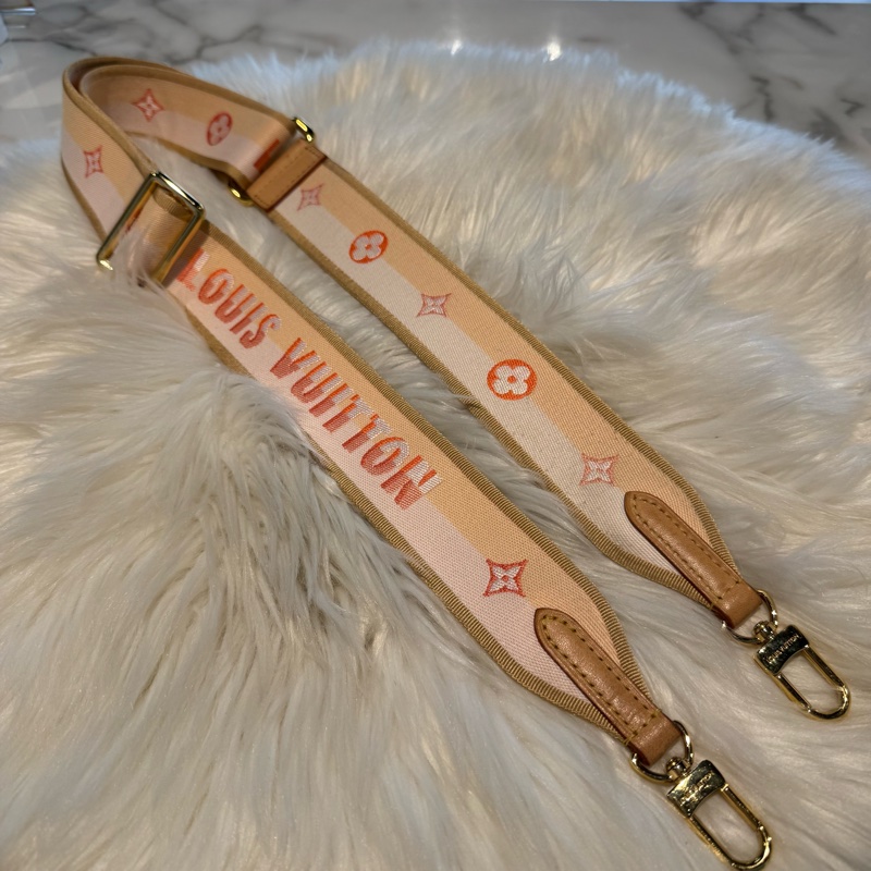 LV 新款粉橘雙色背帶-1