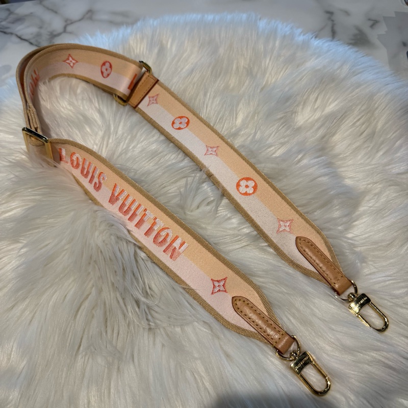 LV 新款粉橘雙色背帶-2
