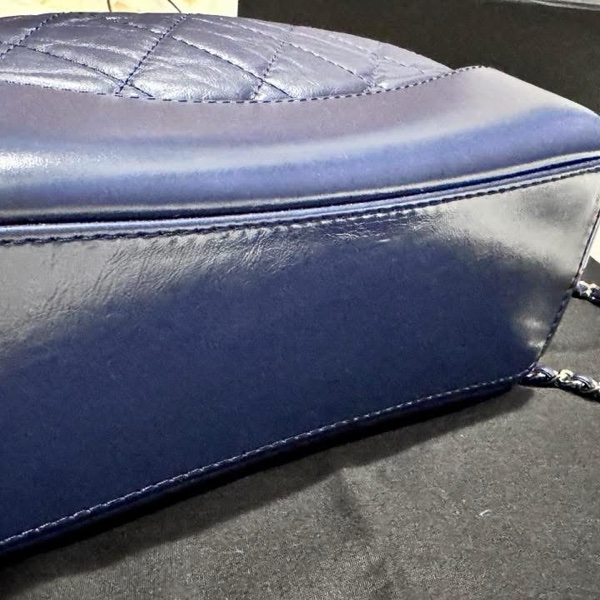 9.5新 Chanel深藍流浪後背包-7