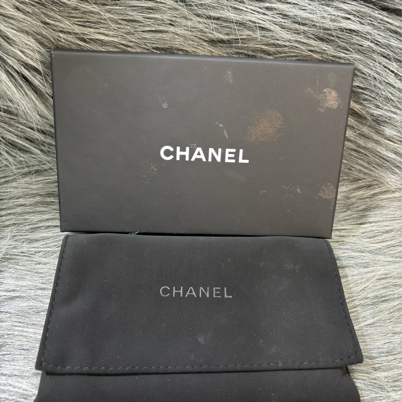 CHANEL AP0214 COCO 黑色荔枝皮銀釦 釦式 零錢包信用卡夾名片夾短夾皮夾-21