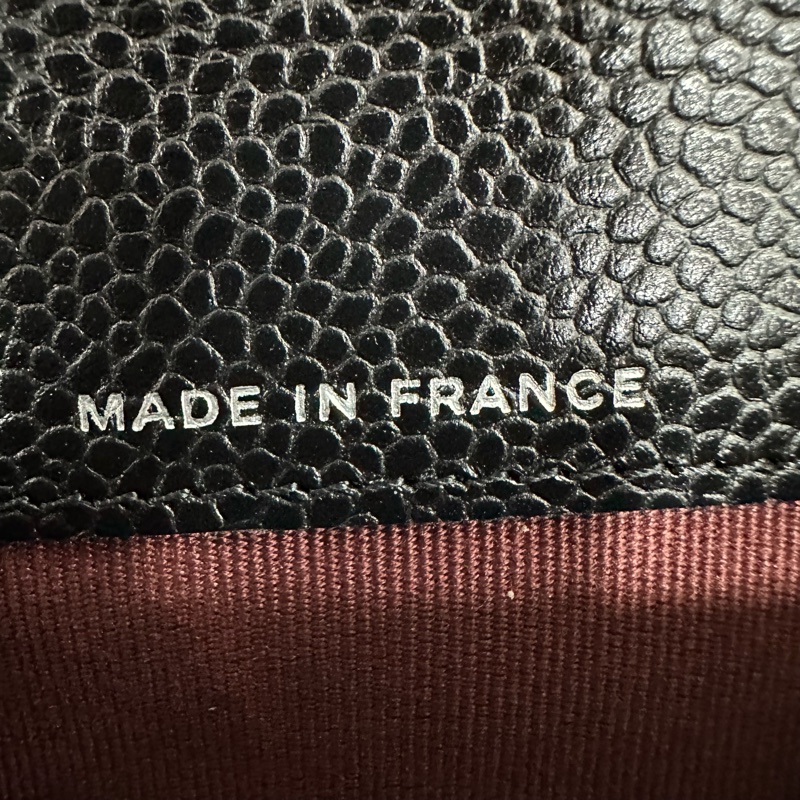 chanel Ap0214 黑荔枝皮銀釦CF 零錢包 信用卡包-16
