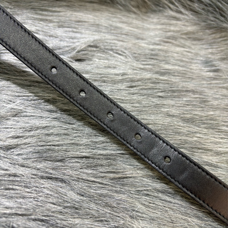 GUCCI 409417 GG MARMONT 黑色牛皮 金色 金釦 皮帶 腰帶 細版-5