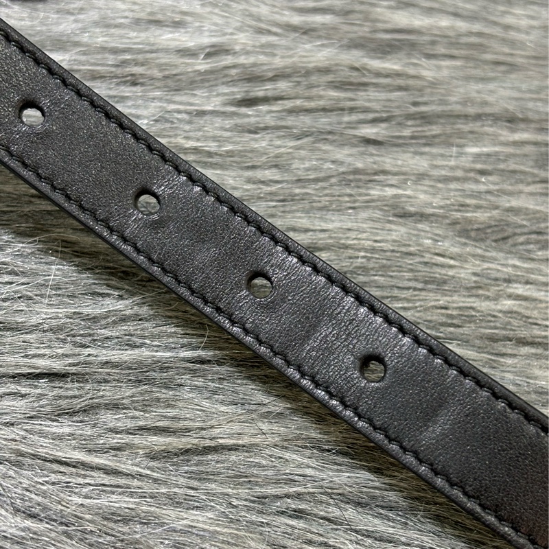 GUCCI 409417 GG MARMONT 黑色牛皮 金色 金釦 皮帶 腰帶 細版-6