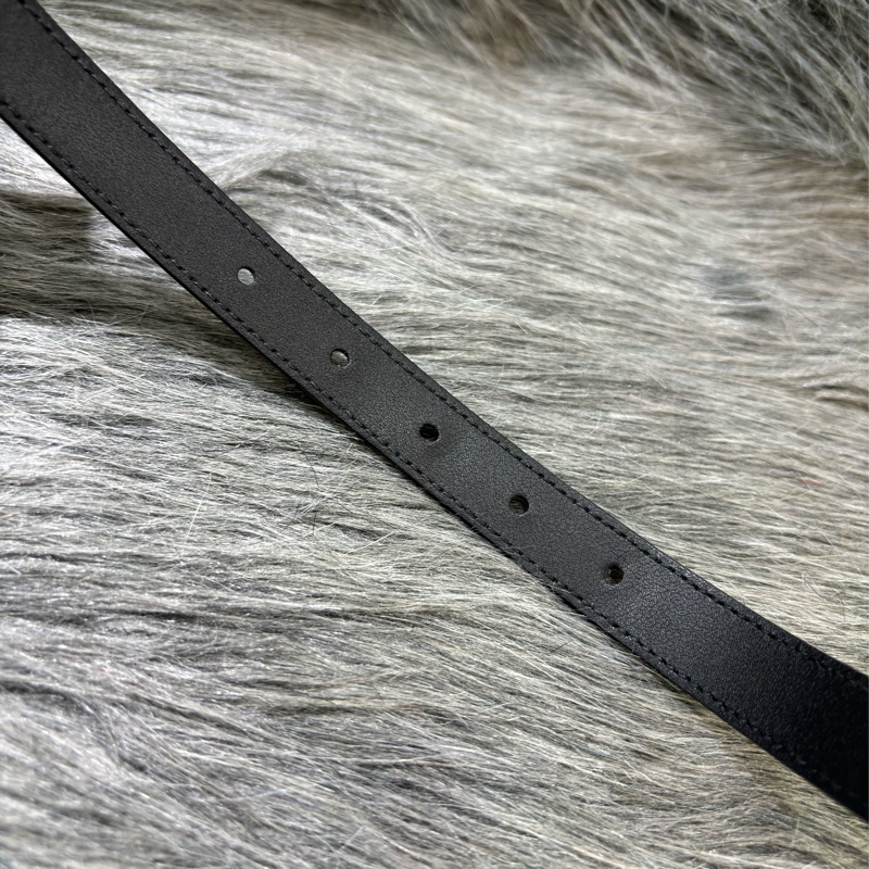 GUCCI 409417 GG MARMONT 黑色牛皮 金色 金釦 皮帶 腰帶 細版-7