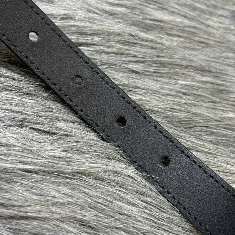 GUCCI 409417 GG MARMONT 黑色牛皮 金色 金釦 皮帶 腰帶 細版-8