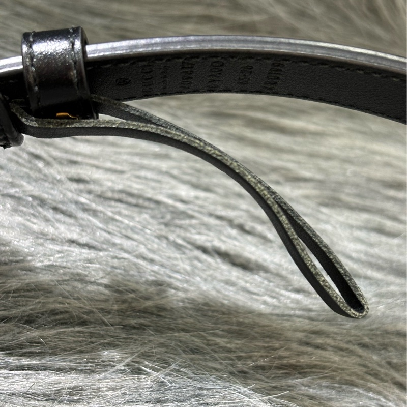 GUCCI 409417 GG MARMONT 黑色牛皮 金色 金釦 皮帶 腰帶 細版-12