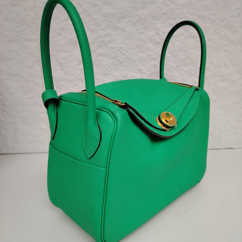 Hermès 愛馬仕 Lindy26 薄荷綠 金扣 TC皮 Z刻 大全套-1
