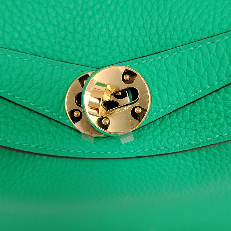 Hermès 愛馬仕 Lindy26 薄荷綠 金扣 TC皮 Z刻 大全套-4