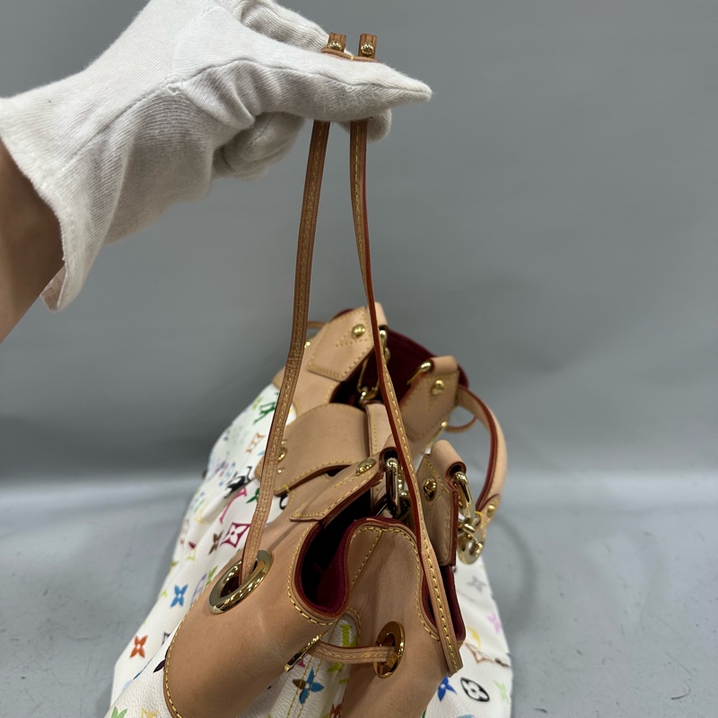 LV M40124 白彩金屬肩背包 村上隆 x URSULA-25