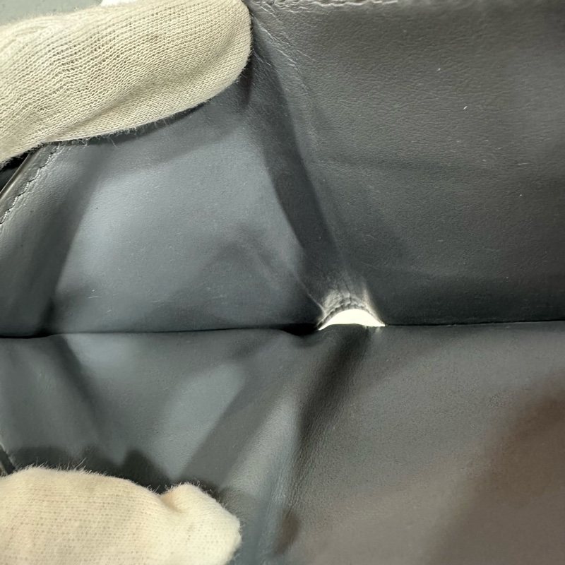 BV 651372 灰色羊皮編織拉鏈短夾-20