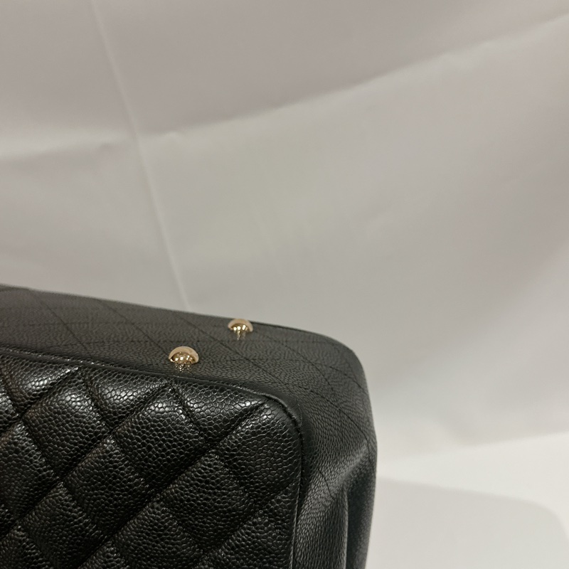 莉亞精品♡ Chanel黑金托特包 近新美包-8