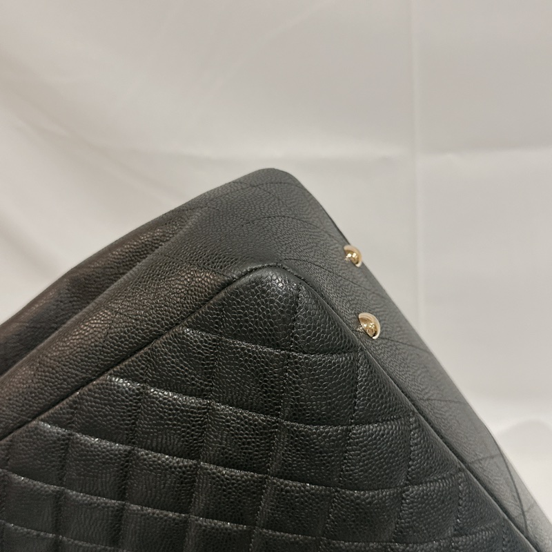 莉亞精品♡ Chanel黑金托特包 近新美包-9