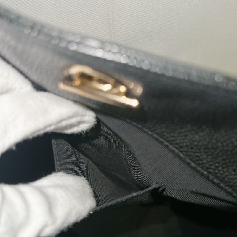 莉亞精品♡ Chanel黑金托特包 近新美包-13