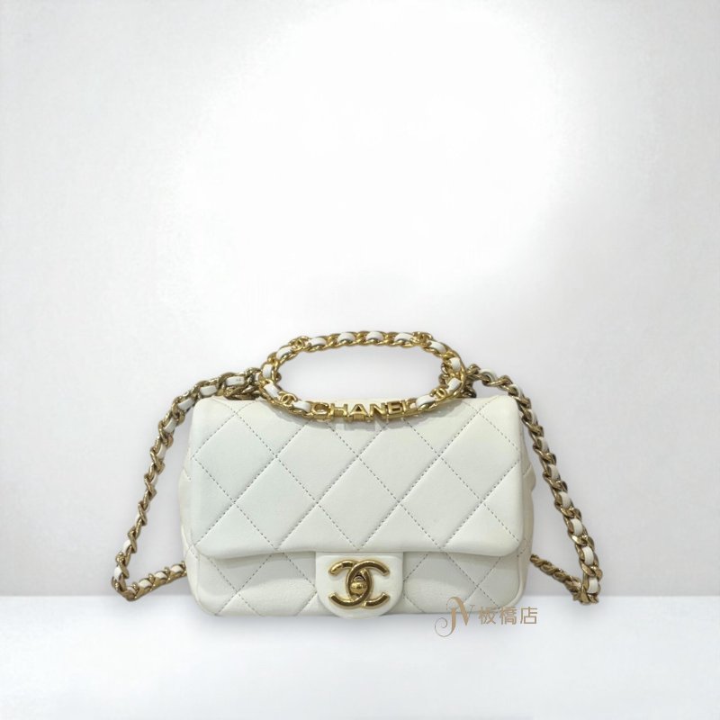 CHANEL包包  白羊皮金鍊把手MINI COCO AS3723-0