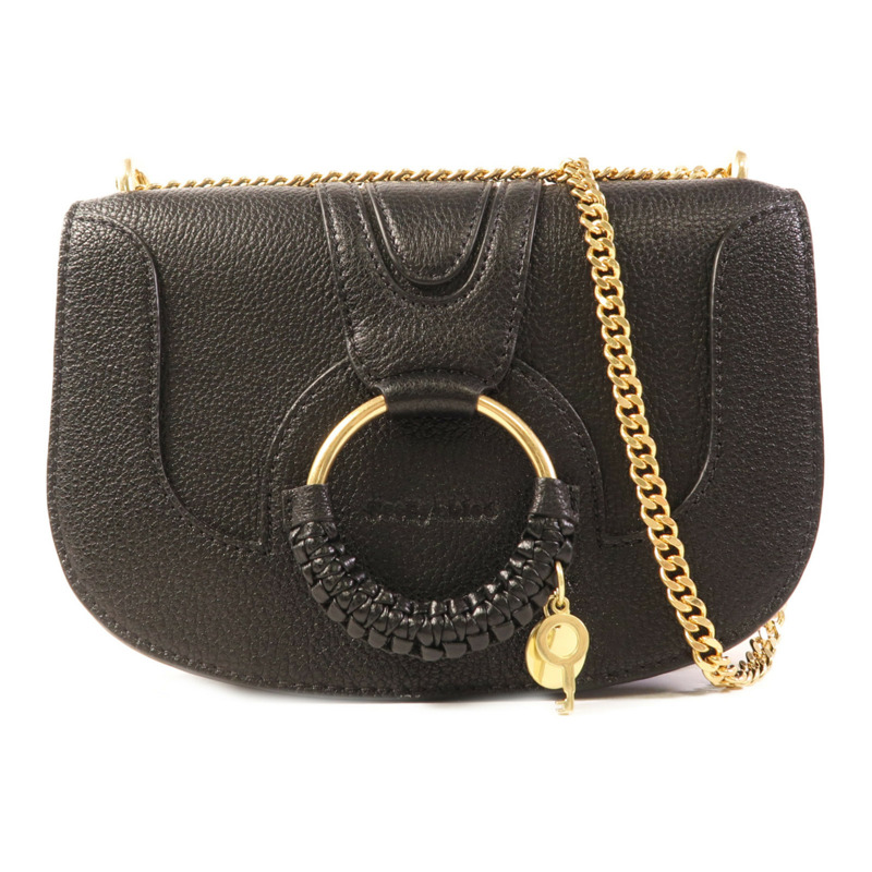 SEE BY CHLOE 牛皮皮革Hana Pebble金扣肩背袋-0