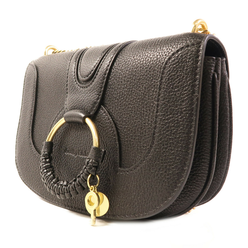 SEE BY CHLOE 牛皮皮革Hana Pebble金扣肩背袋-2