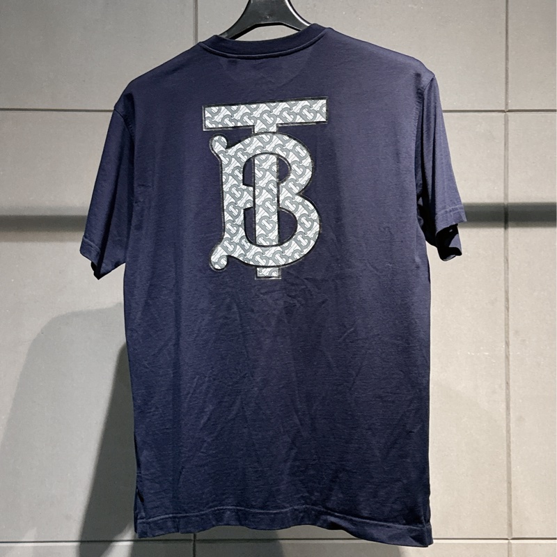 莉亞精品♡ Burberry TB logo深藍短袖xs 近新-4