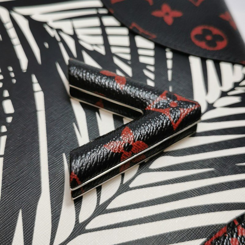 Louis Vuitton (LV) Twist 中號 牛皮 植物印花 旋轉鎖扣 單肩包-12