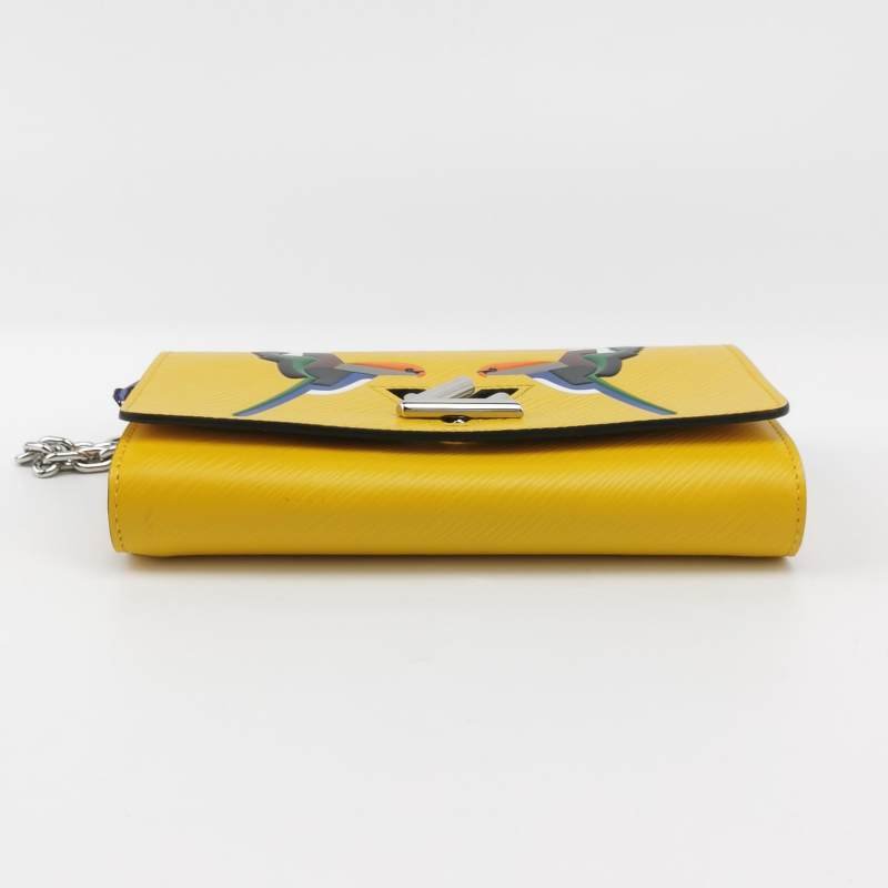 Louis Vuitton (LV) Twist 牛皮 小鳥圖案印花 旋轉鎖扣 斜背包 單肩包-5