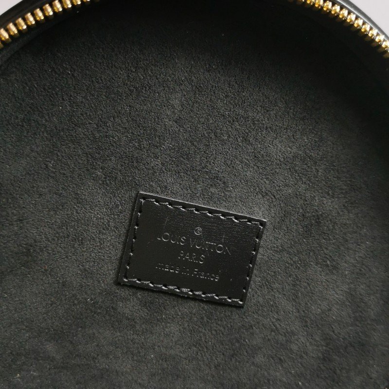 Louis Vuitton (LV) Cannes 發財桶 小號 牛皮漆皮 壓紋 老花 斜背包 單肩包-8