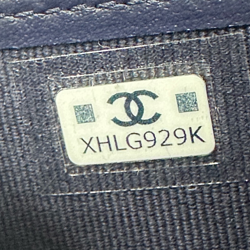 Chanel AP0231 閃電紫色荔枝皮金釦三折短夾-22