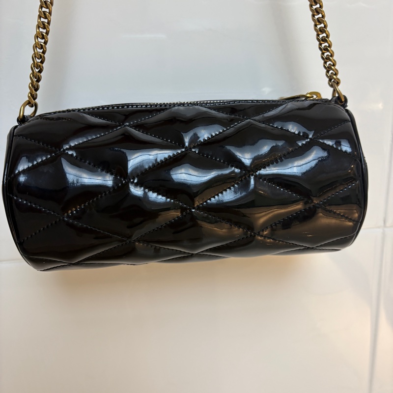 聖羅蘭/YSL［Sade］min迷你圓筒手袋  19*9*9 閒置新品 亮漆皮-6