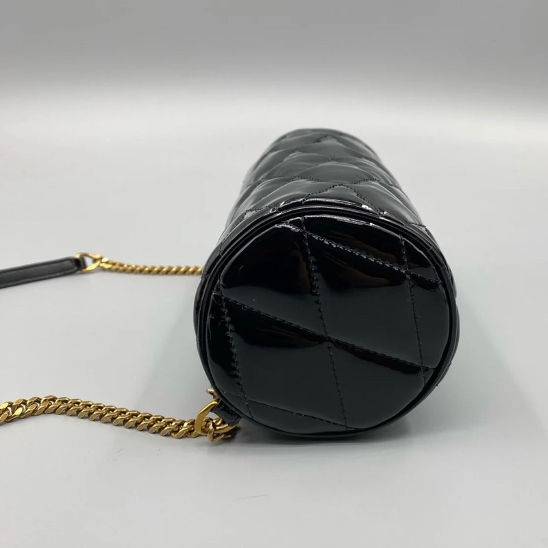 聖羅蘭/YSL［Sade］min迷你圓筒手袋  19*9*9 閒置新品 亮漆皮-7