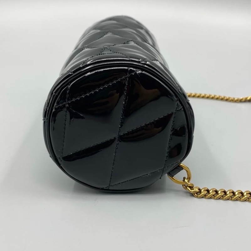 聖羅蘭/YSL［Sade］min迷你圓筒手袋  19*9*9 閒置新品 亮漆皮-8