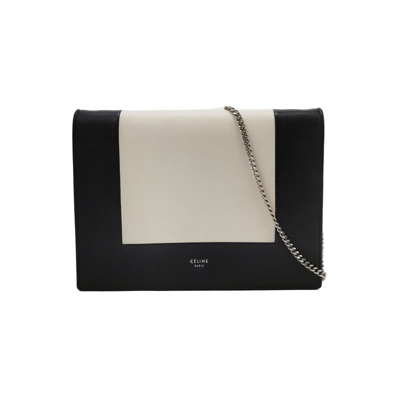 Celine Frame 羊皮 拼色 字母logo 畫框造型 斜背包 單肩包-0