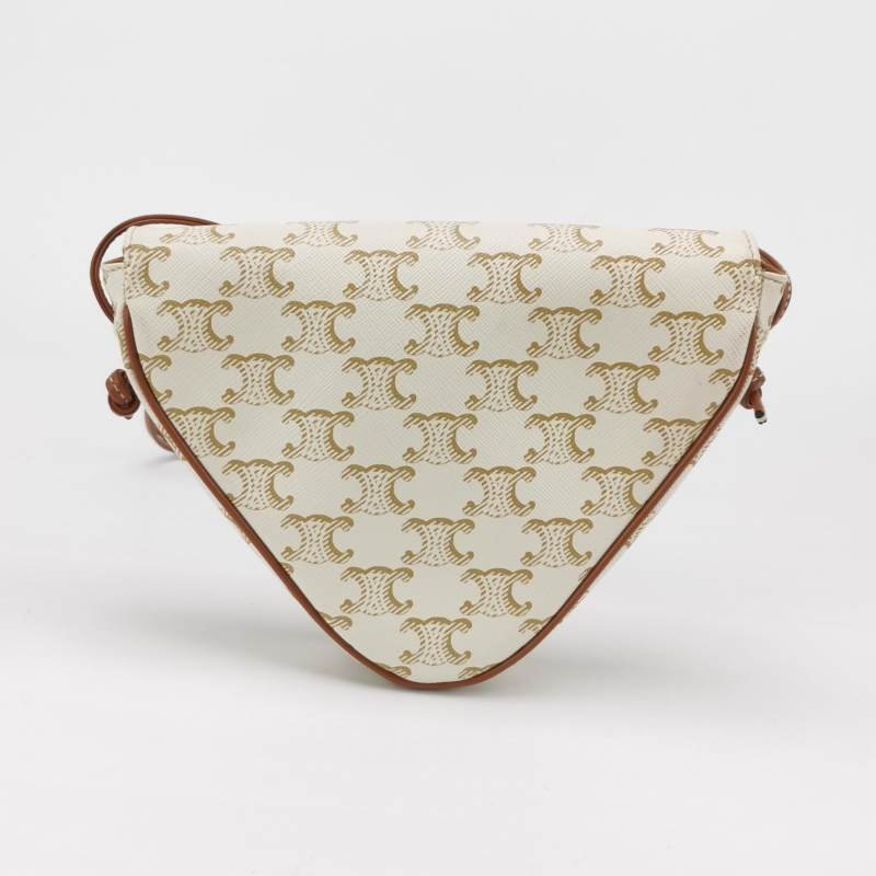 Celine Triomphe 凱旋門 牛皮 字母Logo 三角 斜背包-5