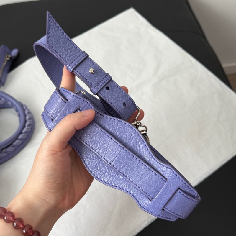 Balenciaga 巴黎世家 紫色機車包mini city-3