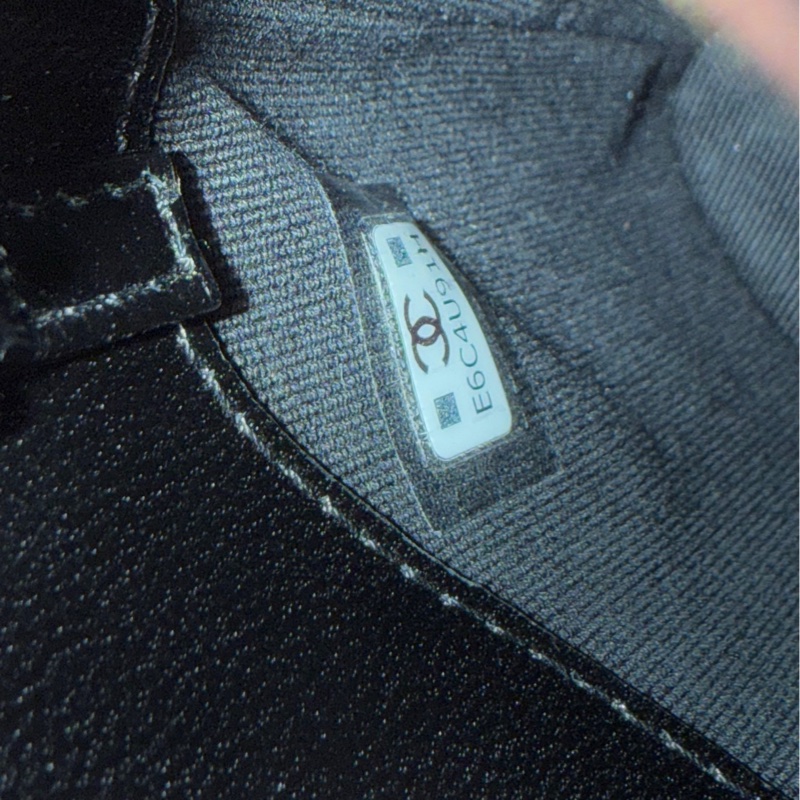 Chanel 香奈兒 24S系列31bag mini nano黑色復古羊皮淡金扣薯條包 鏈條包-13