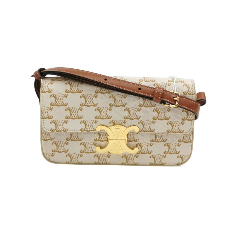 Celine Triomphe 凱旋門 Teen 牛皮 Logo插扣 斜挎包 單肩包-0