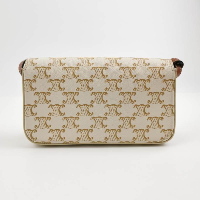 Celine Triomphe 凱旋門 Teen 牛皮 Logo插扣 斜挎包 單肩包-5