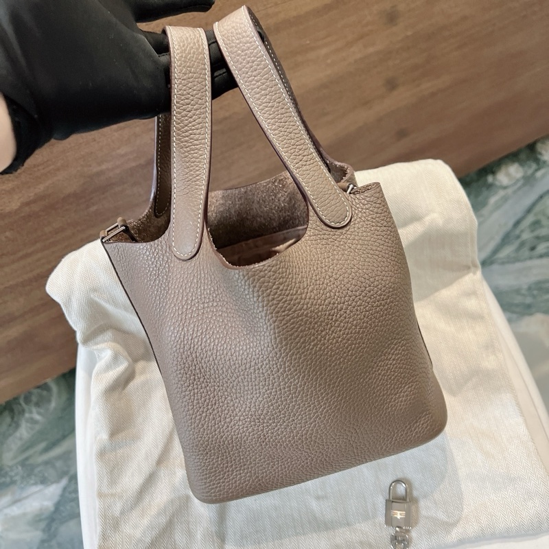 Hermes Picotin 18 愛馬仕 菜籃子 大象灰銀扣-3