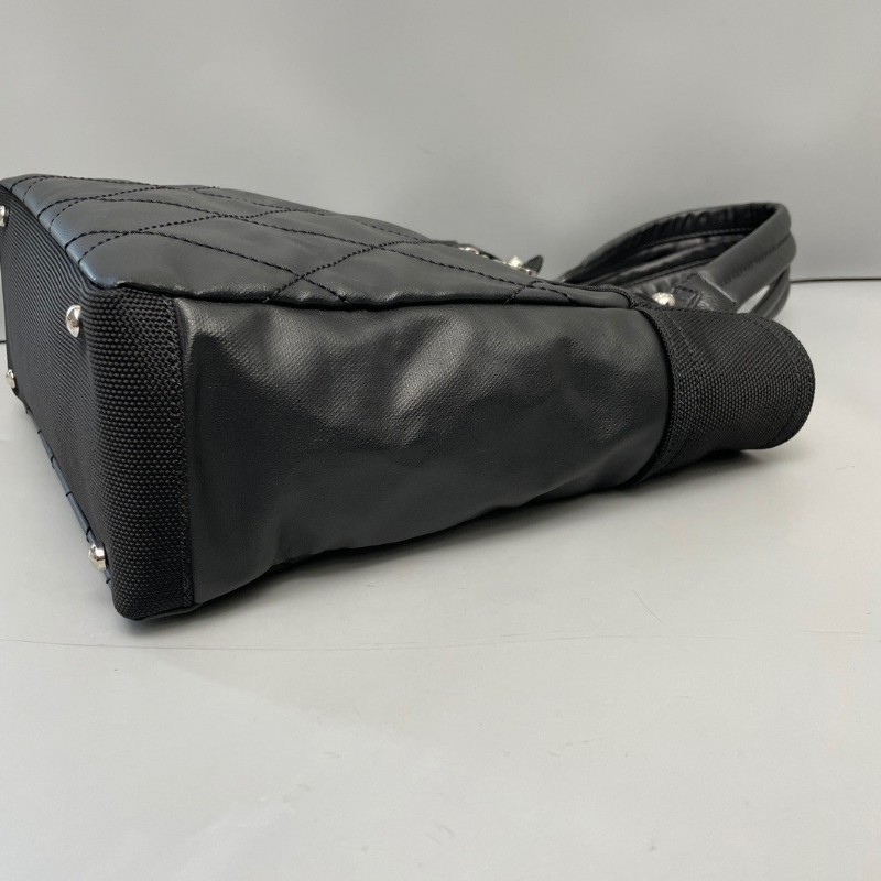 Chanel香奈兒 黑色牛皮tote托特肩背包 13開-3