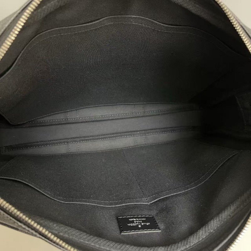 LV路易威登 男士 黑棋盤格小號公事電腦包公文包 手提包-8