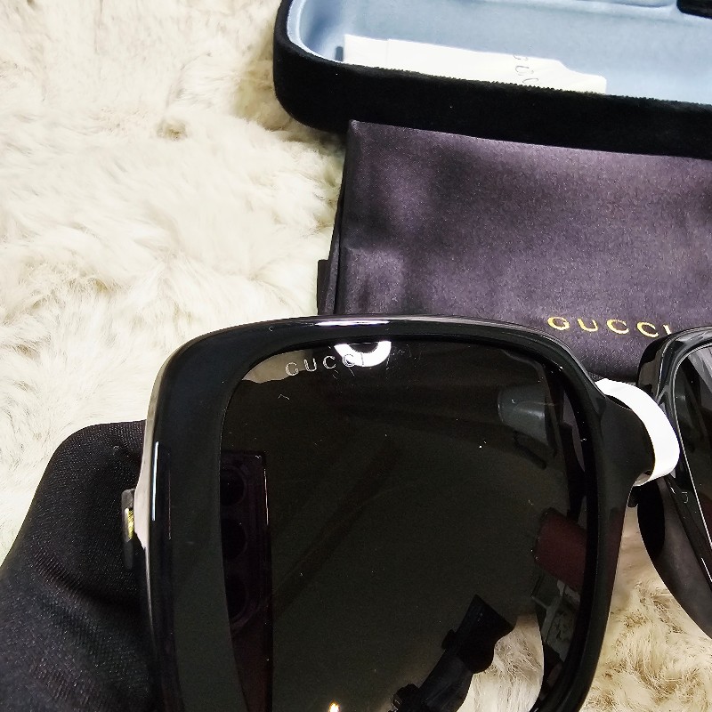 全新 GUCCI 經典黑金 大框 中性 太陽眼鏡 可贈鼻墊1款-13