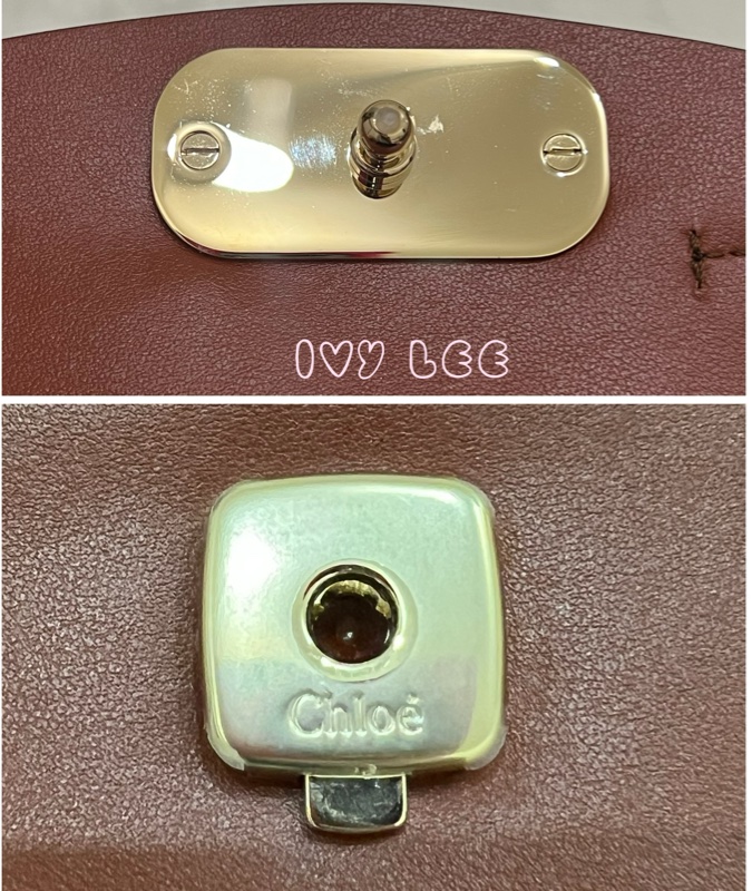 CHLOE MINI CHLOE C 條紋織帶拼小牛皮 手提包 斜背包 焦糖棕 正品 二手精品-16