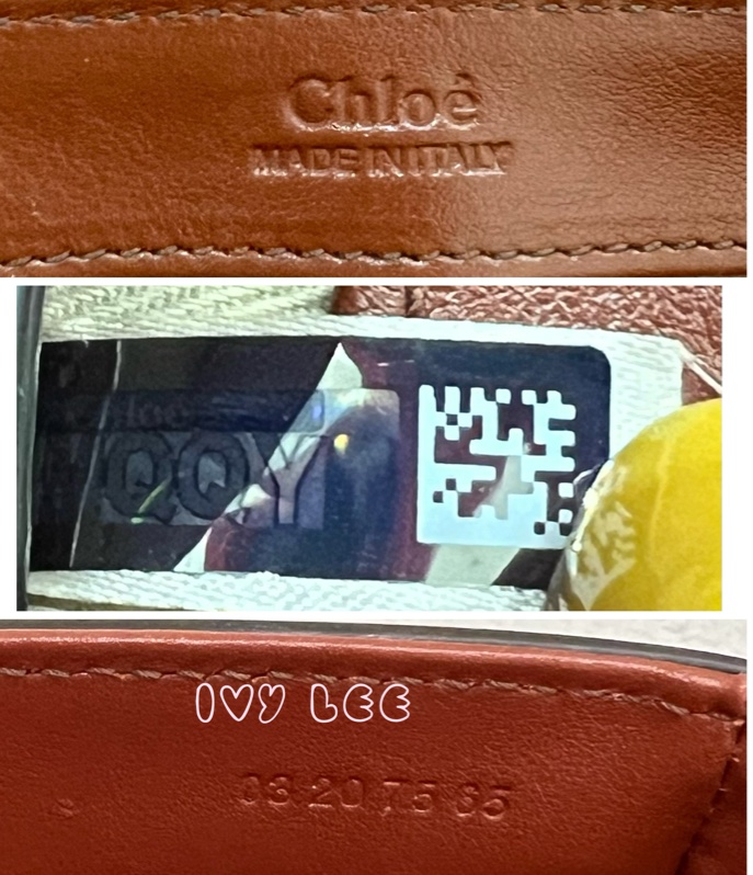CHLOE MINI CHLOE C 條紋織帶拼小牛皮 手提包 斜背包 焦糖棕 正品 二手精品-18