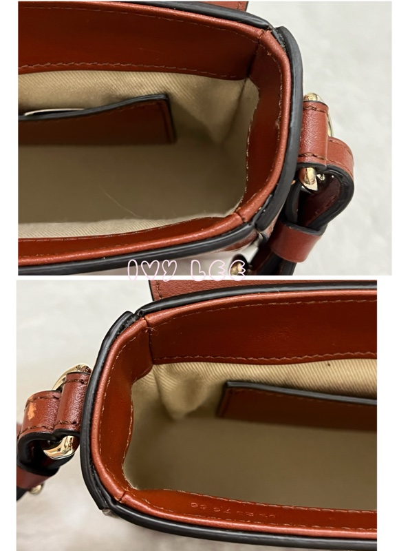 CHLOE MINI CHLOE C 條紋織帶拼小牛皮 手提包 斜背包 焦糖棕 正品 二手精品-20