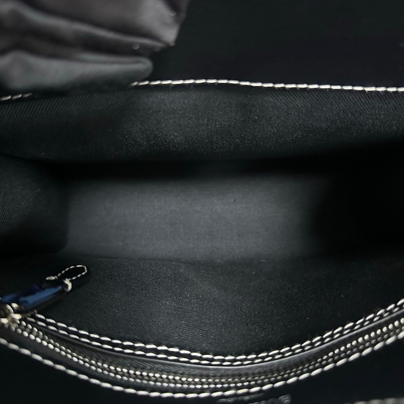 Burberry 丹寧Pocket牛仔印花藍色口袋包 郵差包肩背包-6