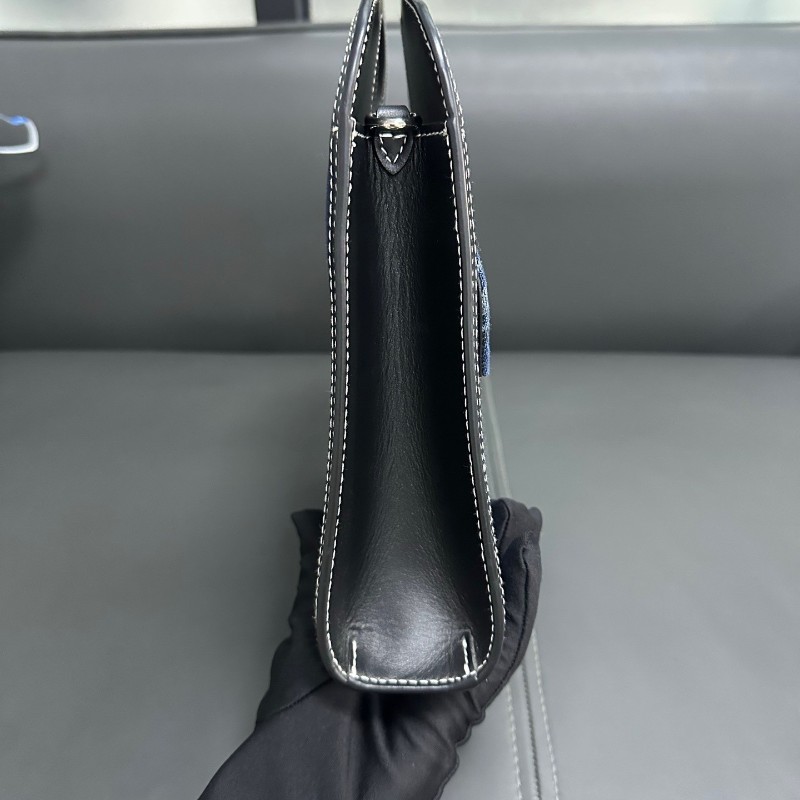 Burberry 丹寧Pocket牛仔印花藍色口袋包 郵差包肩背包-15